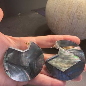 Kai Earrings Black Mother of Pearl; Designed by Kendra Scott.